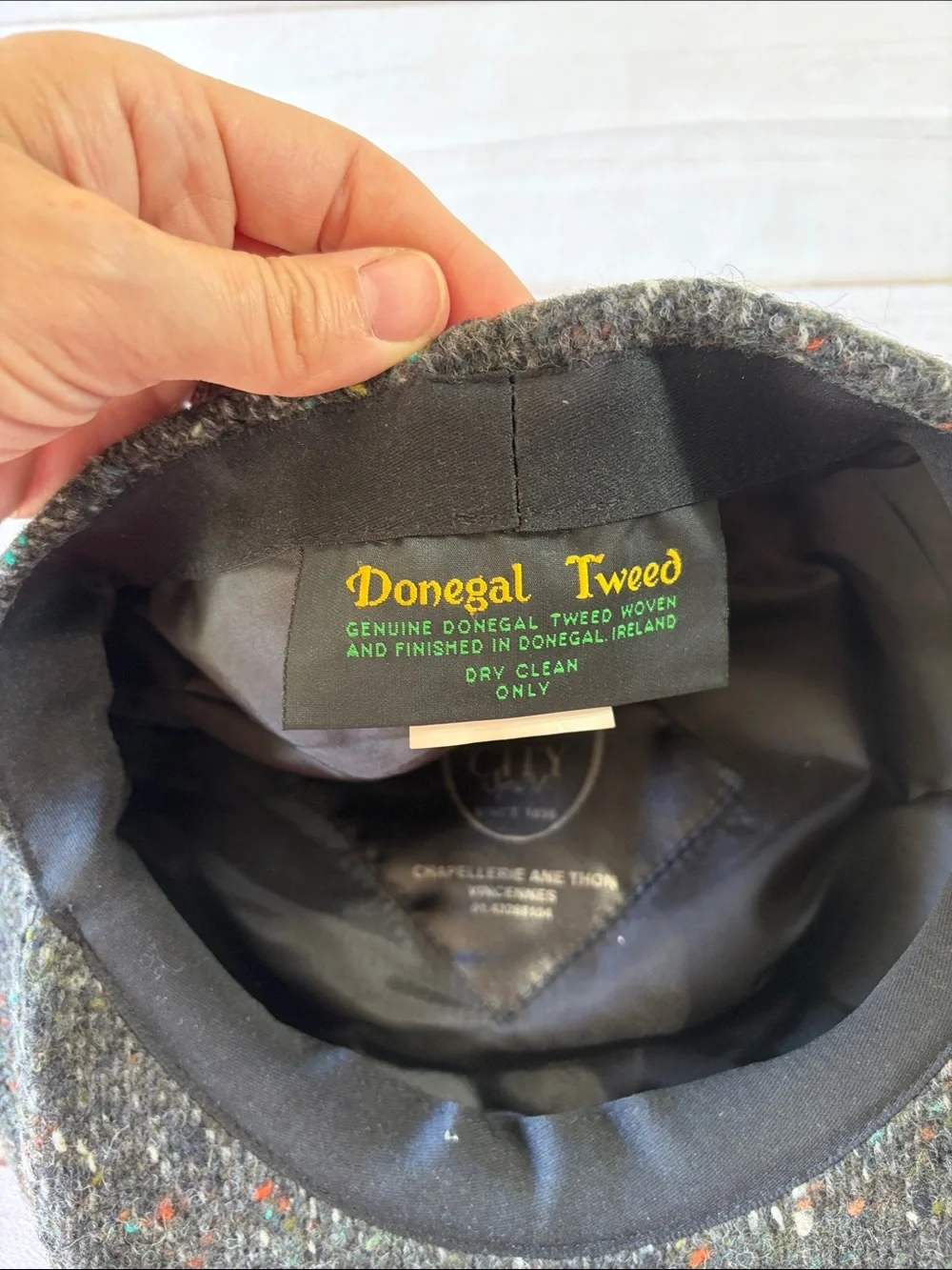 City Sport Men's Dark Gray Tweed Newsboy Cap